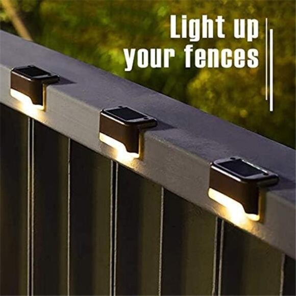 Led Solar Deck Lights, 16 Pack Waterproof for Outdoor Stairs, Step, Fence - Picture 12 of 16